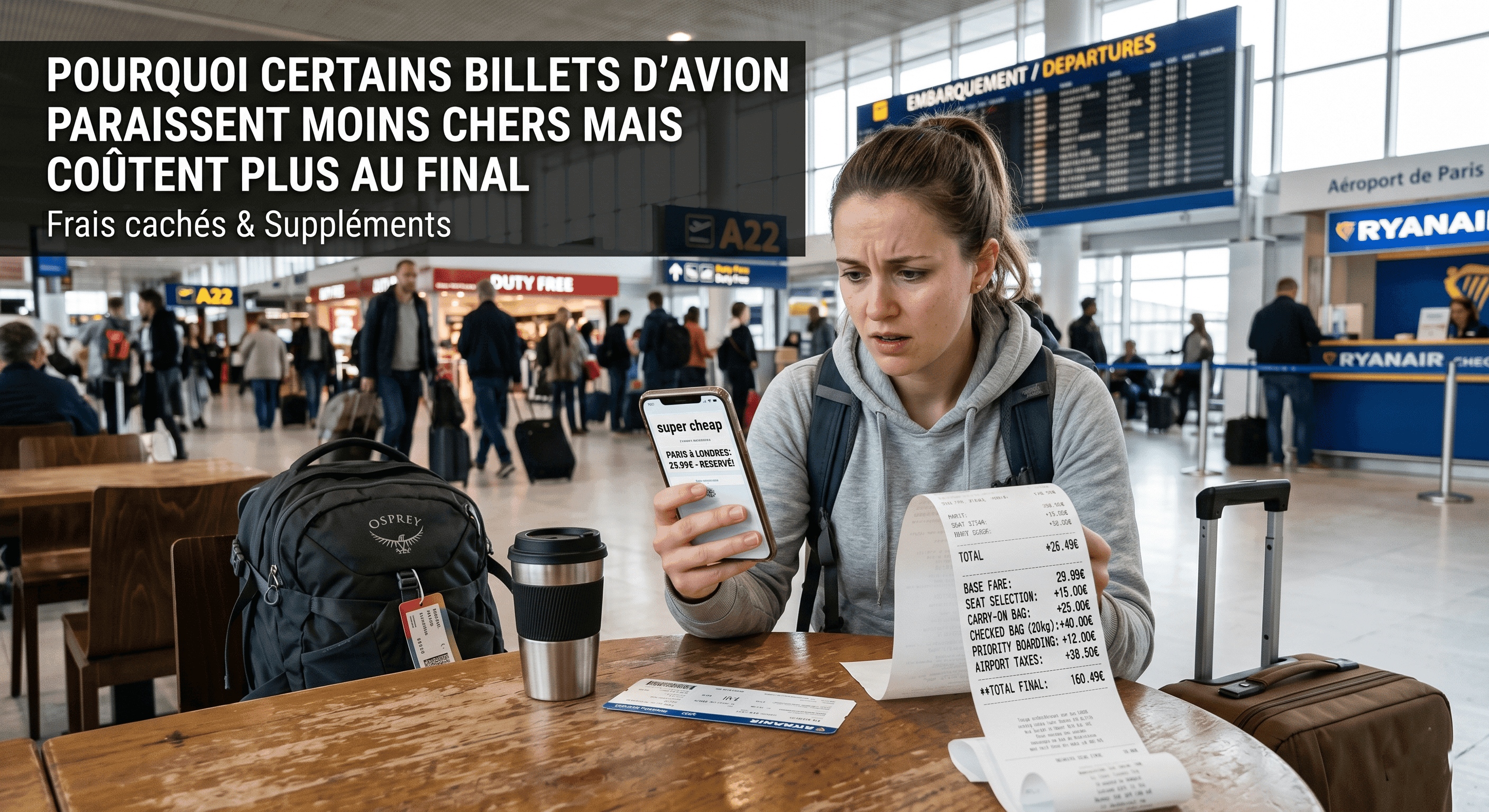 Pourquoi certains billets d’avion paraissent moins chers mais coûtent plus au final Pourquoi certains billets d’avion paraissent moins chers mais coûtent plus au final