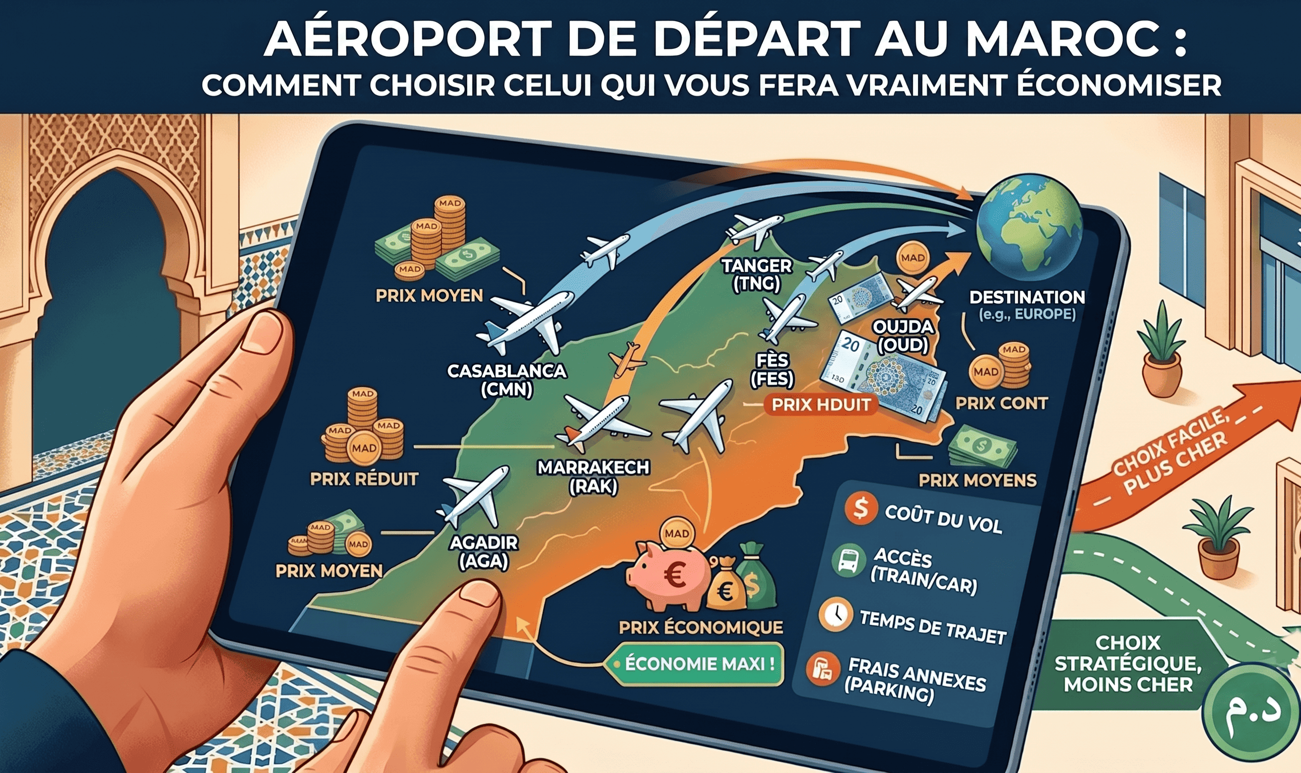 Aéroport de départ au Maroc : comment choisir celui qui vous fera vraiment économiser Aéroport de départ au Maroc : comment choisir celui qui vous fera vraiment économiser